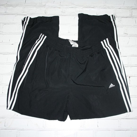 Men's Black and white Three Stripe Pants size Large Adidas - Picture 1 of 5